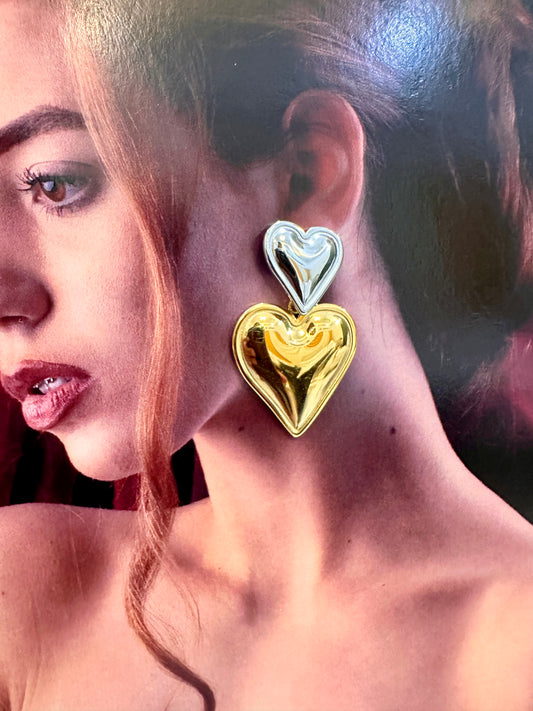 DUAL HEART EARRINGS